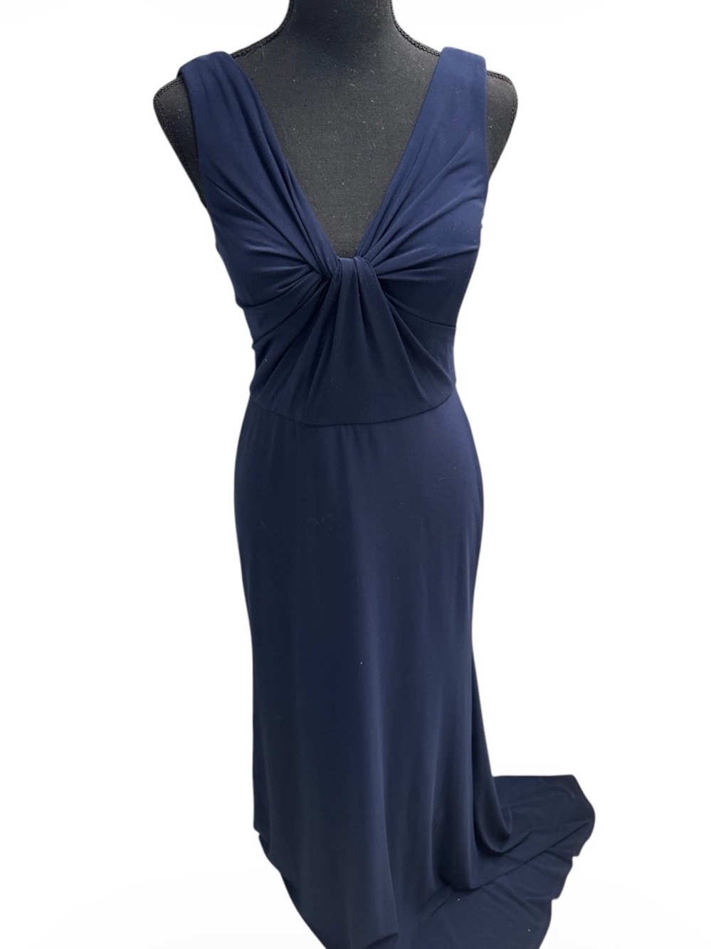 Vera Wang  White Label Navy Blue Formal Maxi Dress Size 2